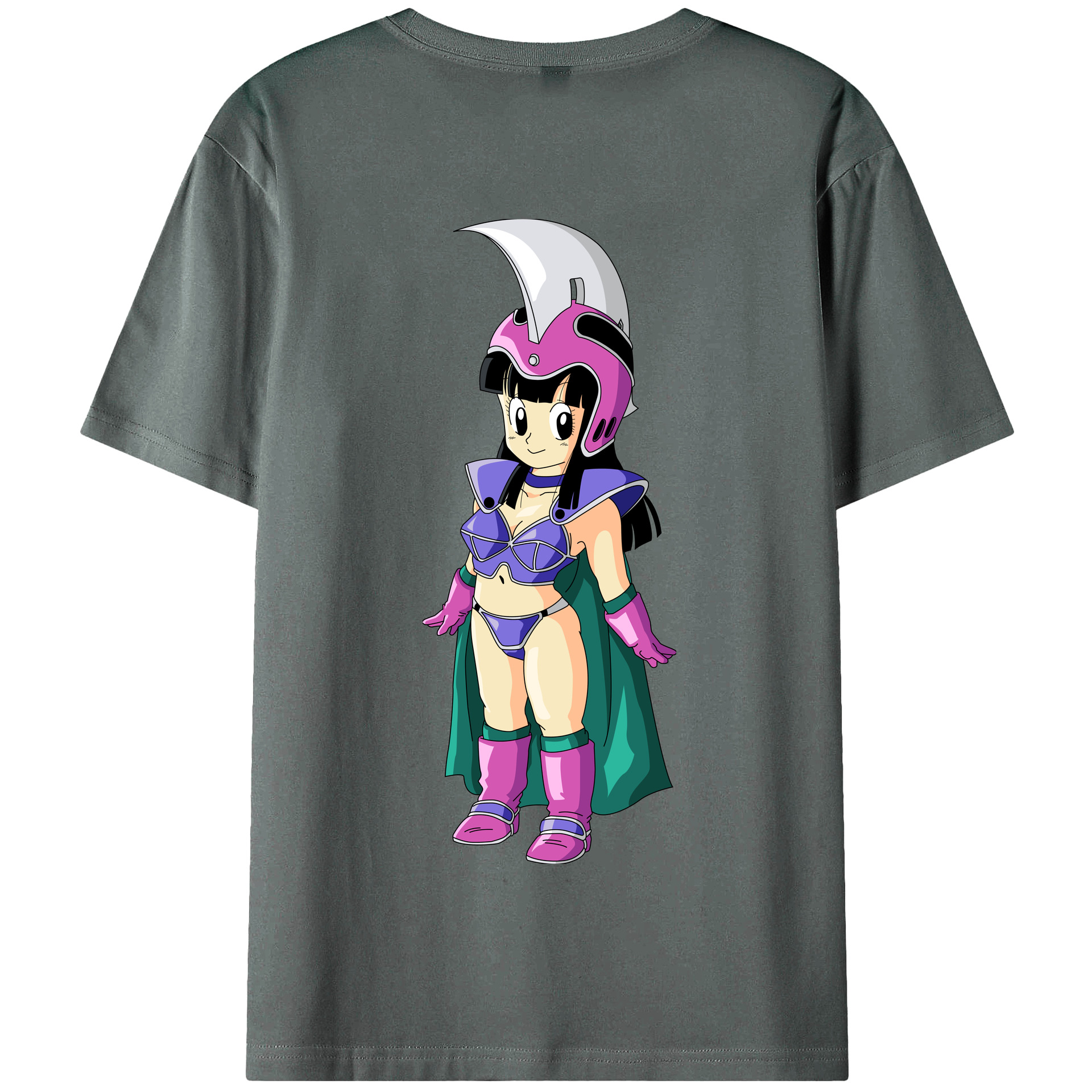 （画像用） ドラゴンボール チチ DRAGON BALL Chichi 綿100％半袖Tシャツ（背面プリント）